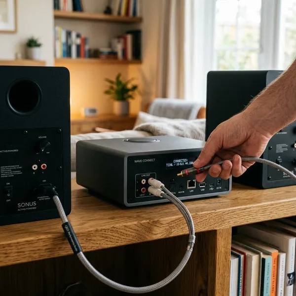 Aktive Boxen am Internetradio anschließen